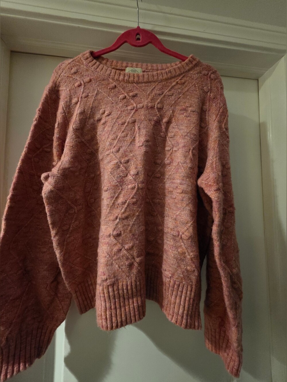 Cozy Pink Cable Knit St Johns Bay Women's Sweater